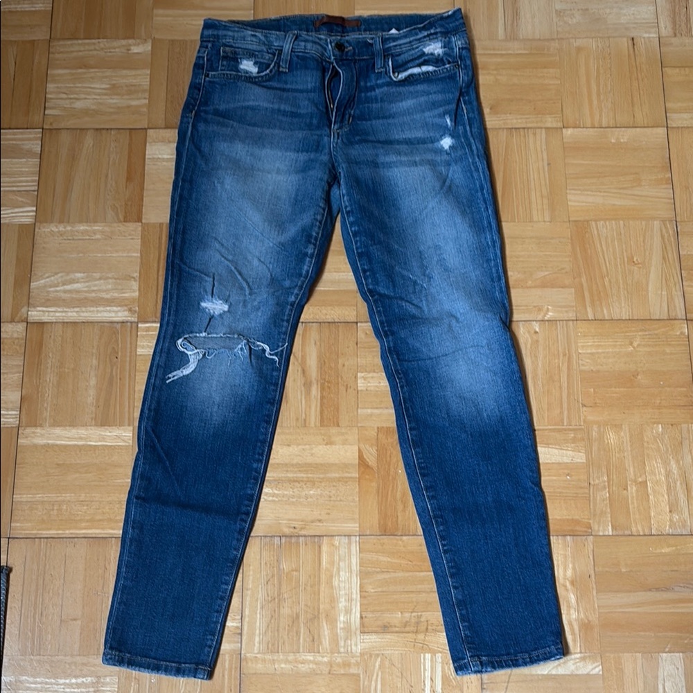 Women's Blue Distressed Jeans